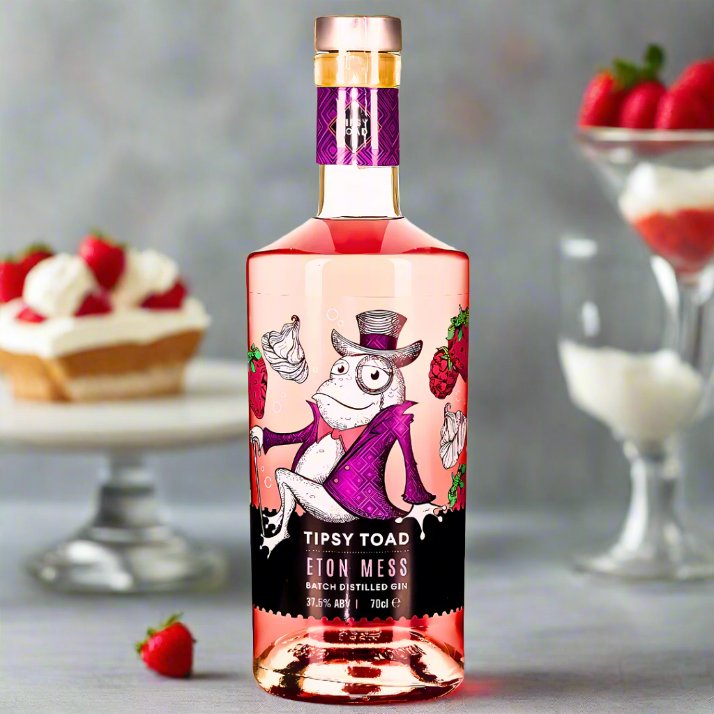 Tipsy Toad Yorkshire Eton Mess Fruit Gin, perfect for cocktails and house pour spirits.