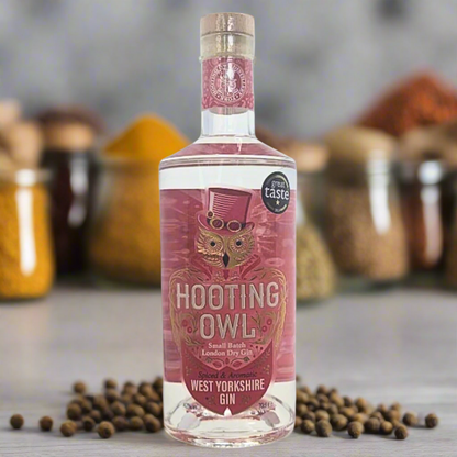 Hooting Owl Distillery Small Batch Award winning spiced Curry flavoured gin