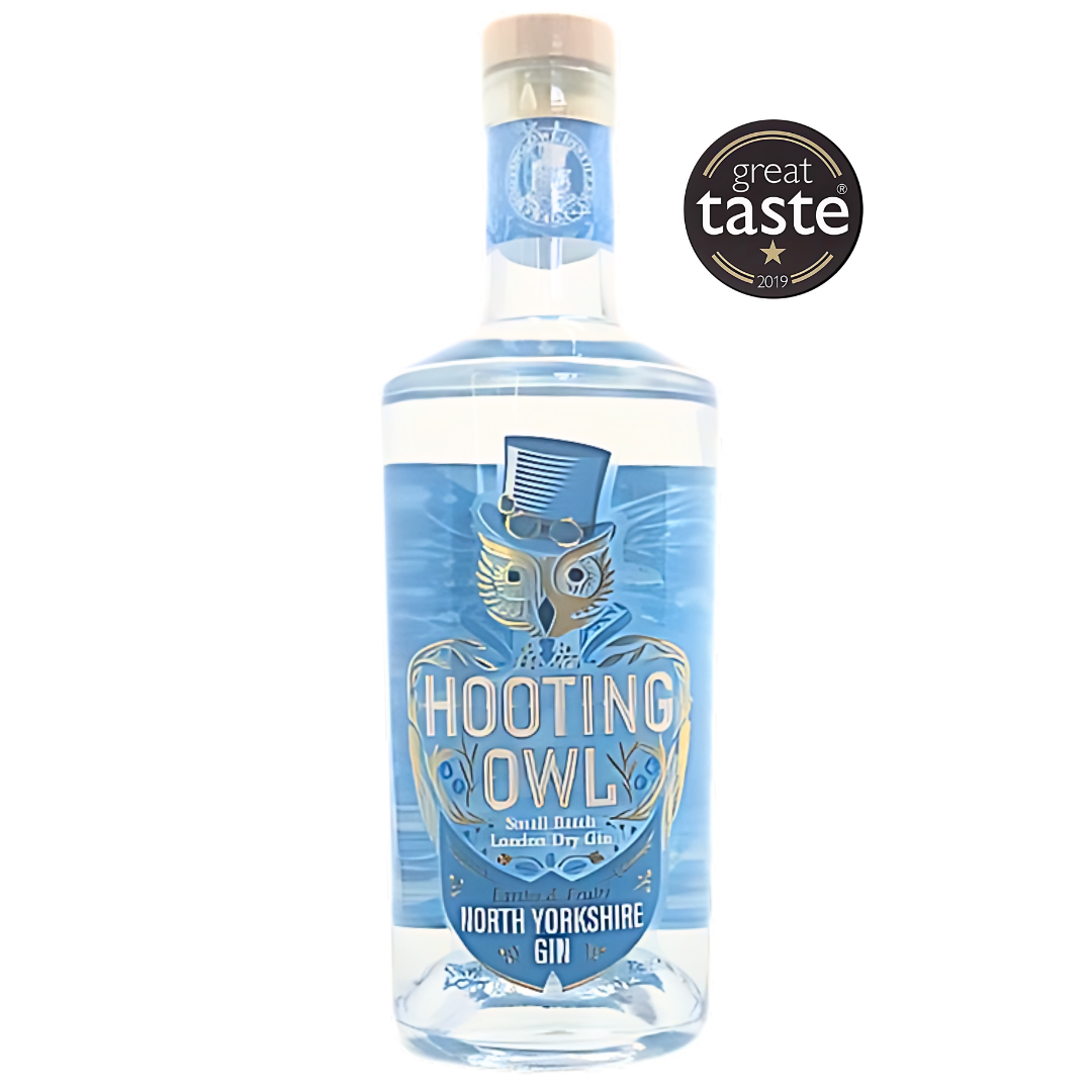 Hooting Owl Distillery Great Taste 2019 1 Star Awarded small batch dry gin. 