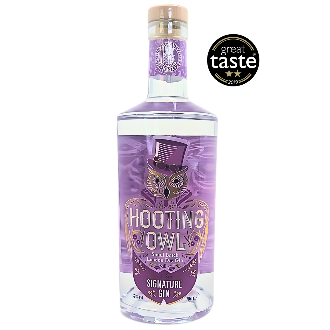 Hooting Owl Distillery York Signature Gin, 2 Star Great Taste awarded dry gin made in York. 