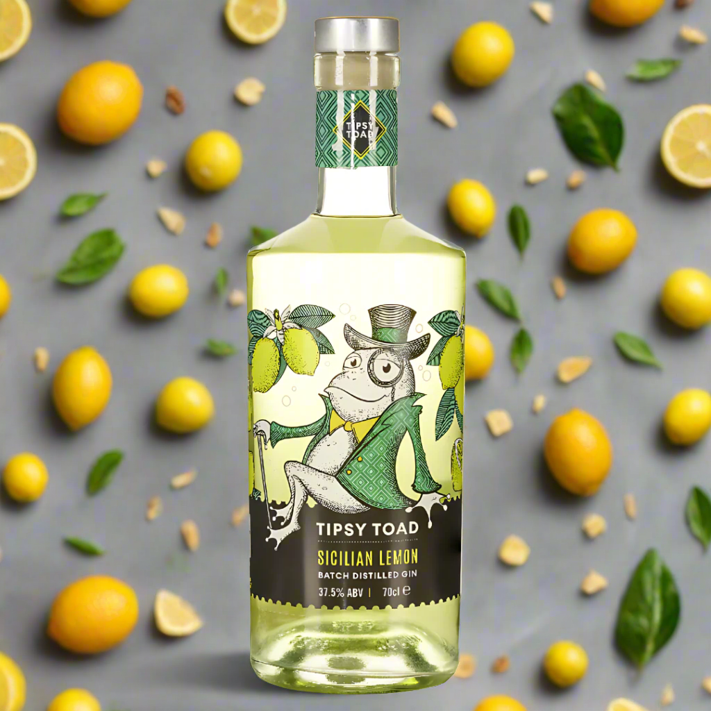 Tipsy Toad Sicilian Lemon Fruit Gin. 